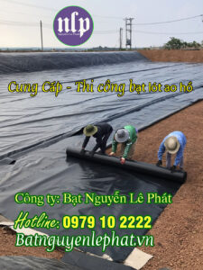 Thi công bạt lót hồ