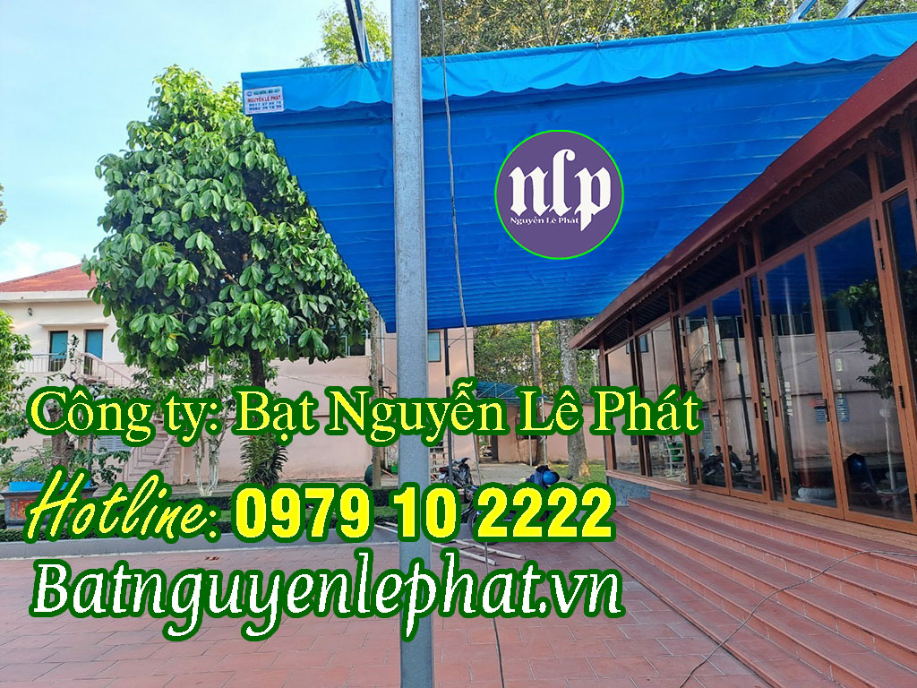 Thay bạt mái hiên mái xếp bạt kéo trước nhà