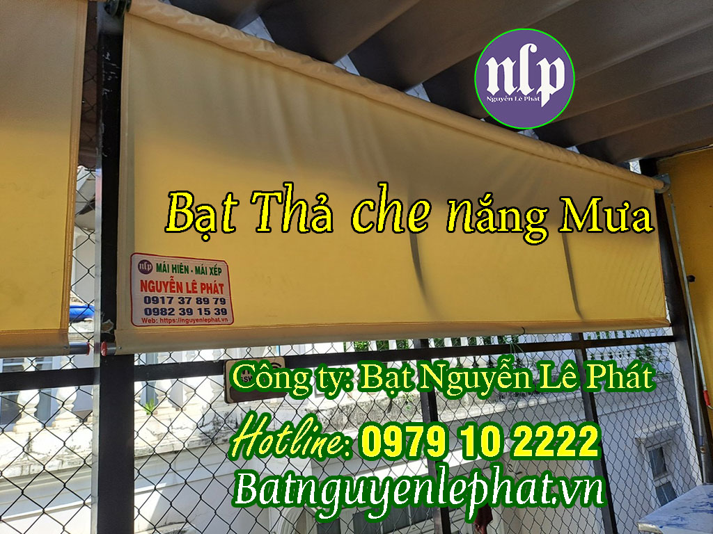 Bạt che nắng mưa, bạt mái thả tự cuốn Quận 12 tphcm