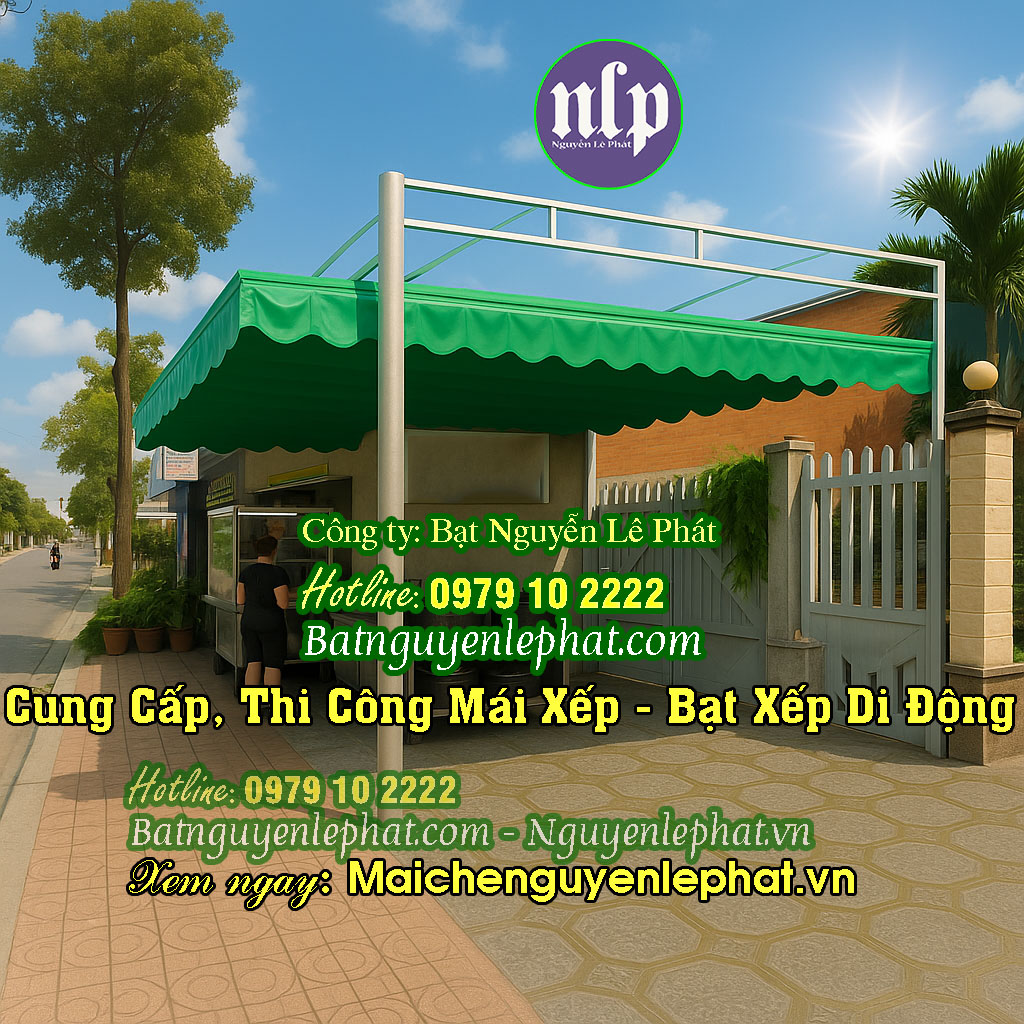 Báo Giá Lắp đặt mái che, mái hiên di động tại Long An Giá Rẻ